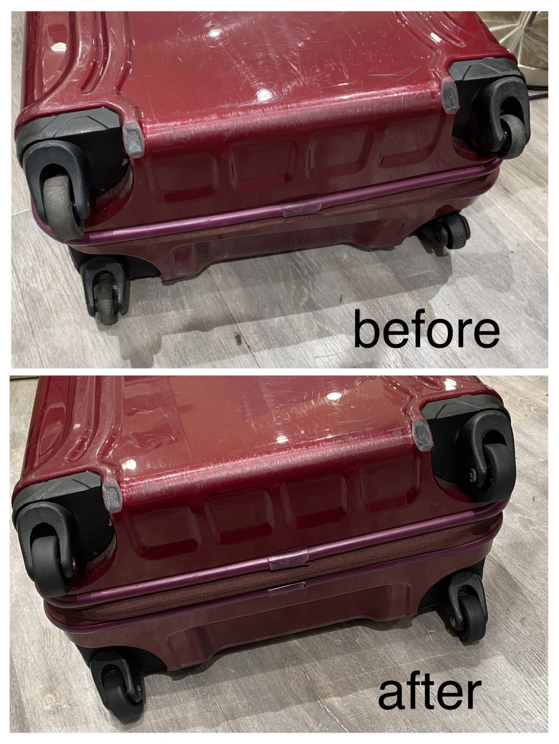 【バッグ修理】ZERO HALLIBURTON ゼロハリバートン スーツケース キャスター交換（キャスター修理） シュハリ吉祥寺店/日本橋店